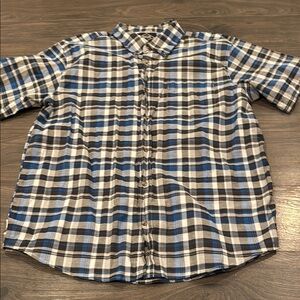 SGR Men's Blue and Black Plaid Shirt size XL 3:22